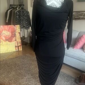 Maggy London Black Bodycon Dolman Sleeve Dress